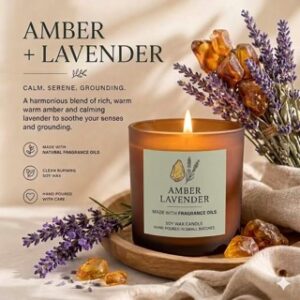Amber Lavender: Candle 8oz
