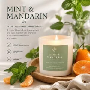 Mint + Mandarin: Candle 8oz