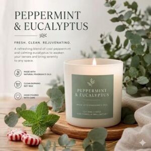 Peppermint Eucalyptus: Candle 8oz