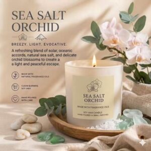 Sea Salt Orchid: Candle 8 oz